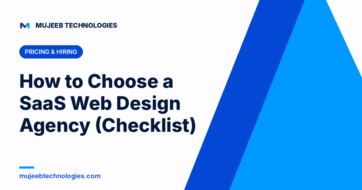 How to Choose a SaaS Web Design Agency (Checklist)