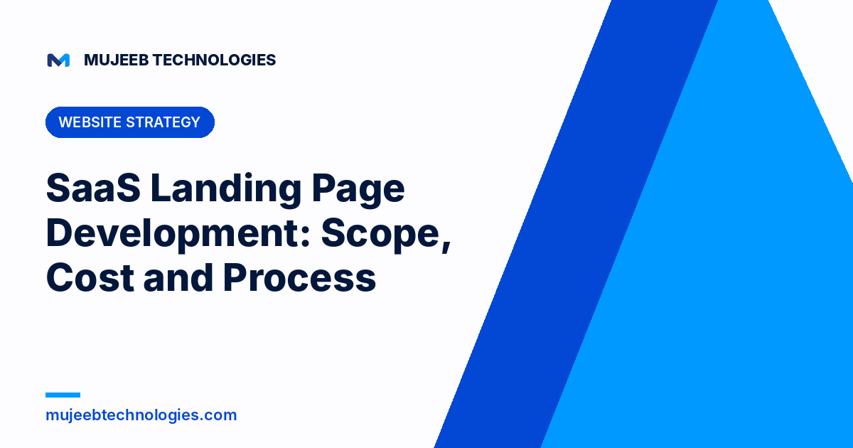 SaaS Landing Page Development: Scope, Cost and Process