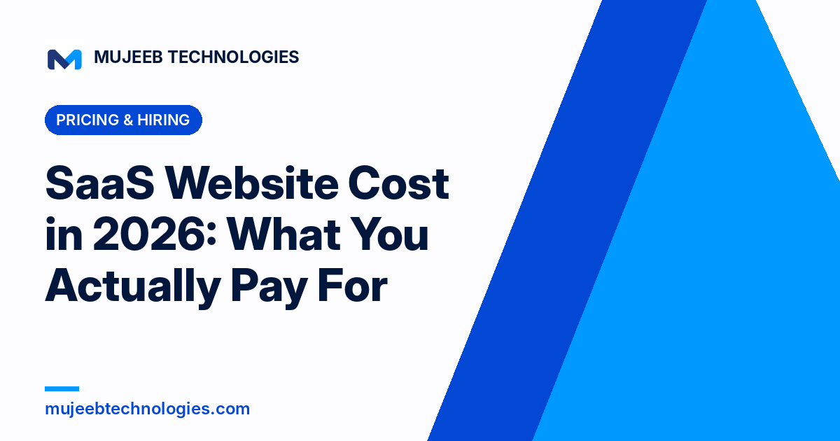 SaaS Website Cost in 2026: What You Actually Pay For
