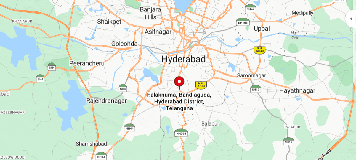 Map of Hyderabad